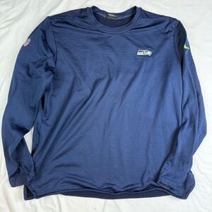 NFL On Field Nike Seattle Seahawks Sweater  Size XL  Blue Pullover Shirt L030425